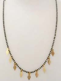 Dream Shades Yellow Gold Dainty Mangalsutra - Gold, 18"